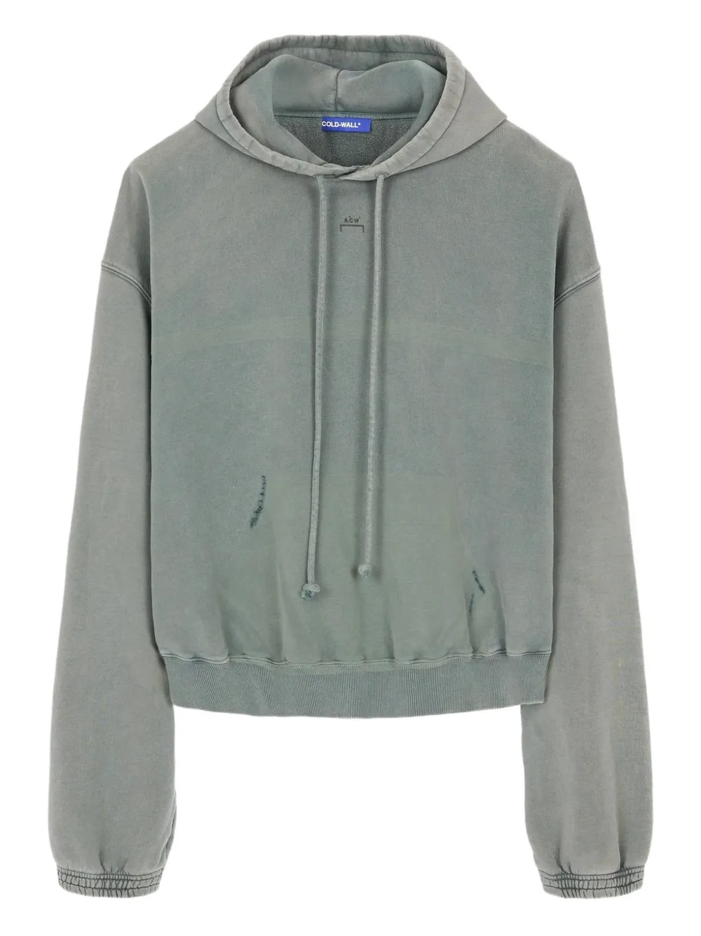 A-COLD-WALL* distressed cotton hoodie - Grigio