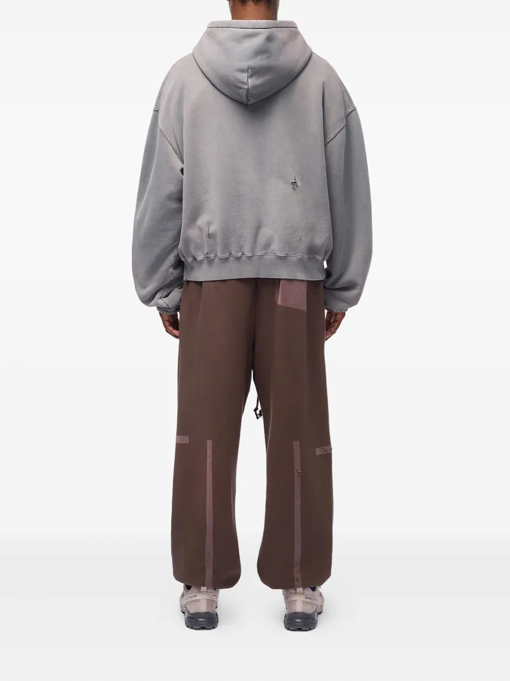 A-COLD-WALL* Gerafelde katoenen hoodie Grijs