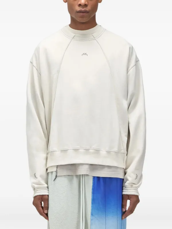 A-COLD-WALL* Panelled Cotton Sweatshirt | White | FARFETCH