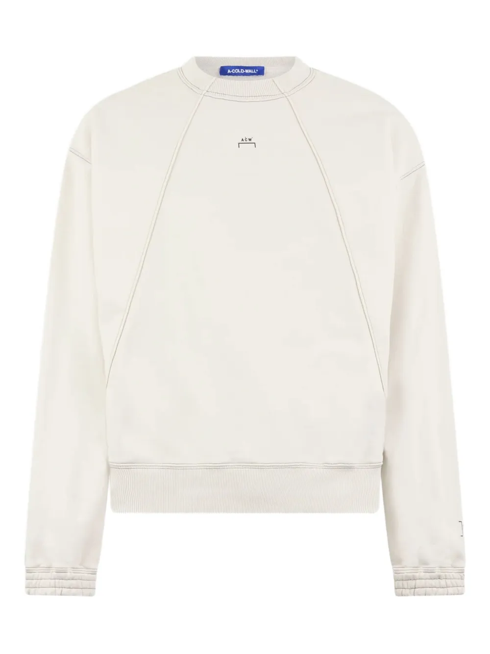 A-COLD-WALL* panelled cotton sweatshirt | White | Image 1