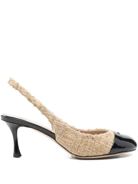 Nº21 panelled slingback pumps