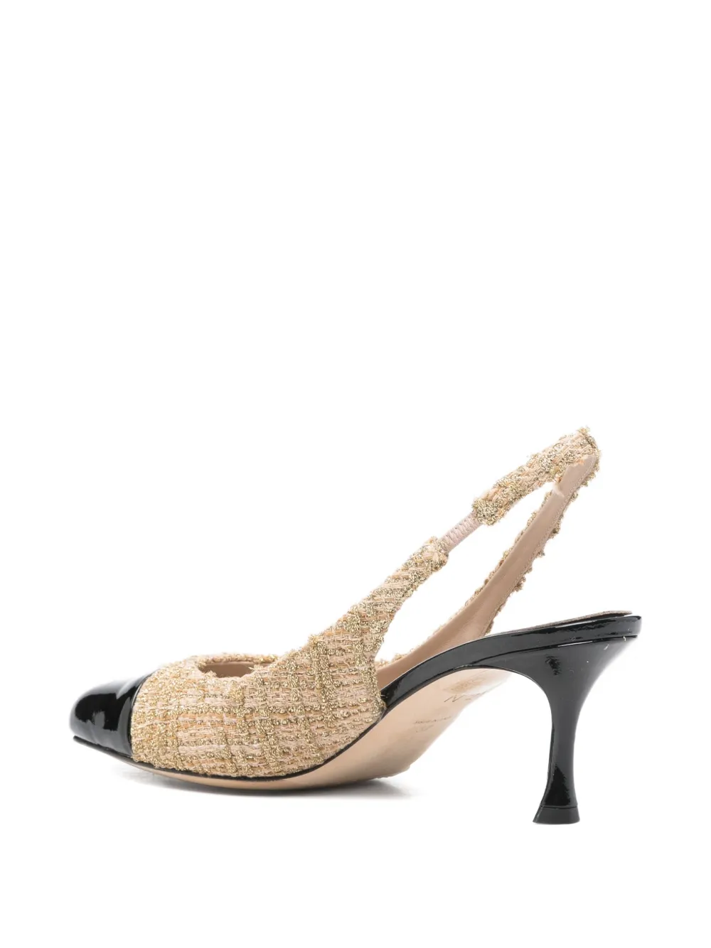 Nº21 Slingback pumps met vlakken Beige