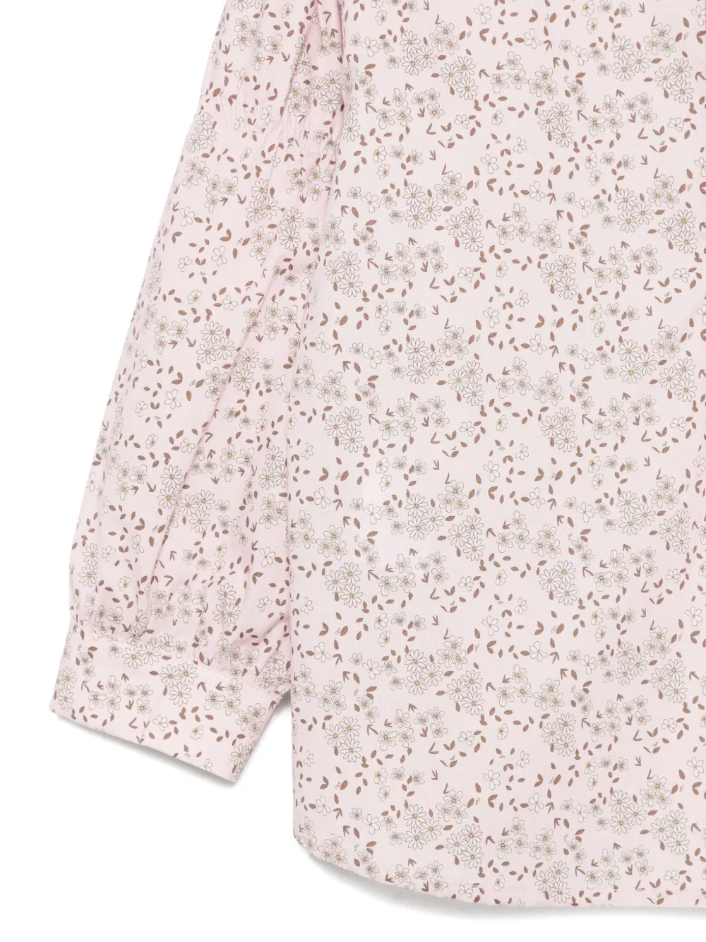 Il Gufo Shirt met bloemenprint en kraag Roze