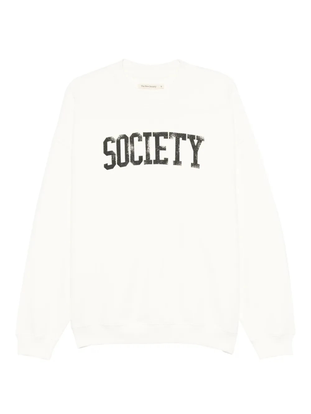 THE NEW SOCIETY سويت شيرت بطبعة شعار الماركة | أبيض | Image 1