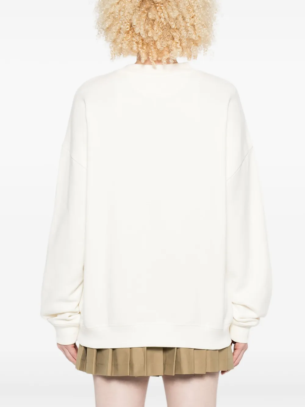 The New Society Logo-print Sweatshirt In White