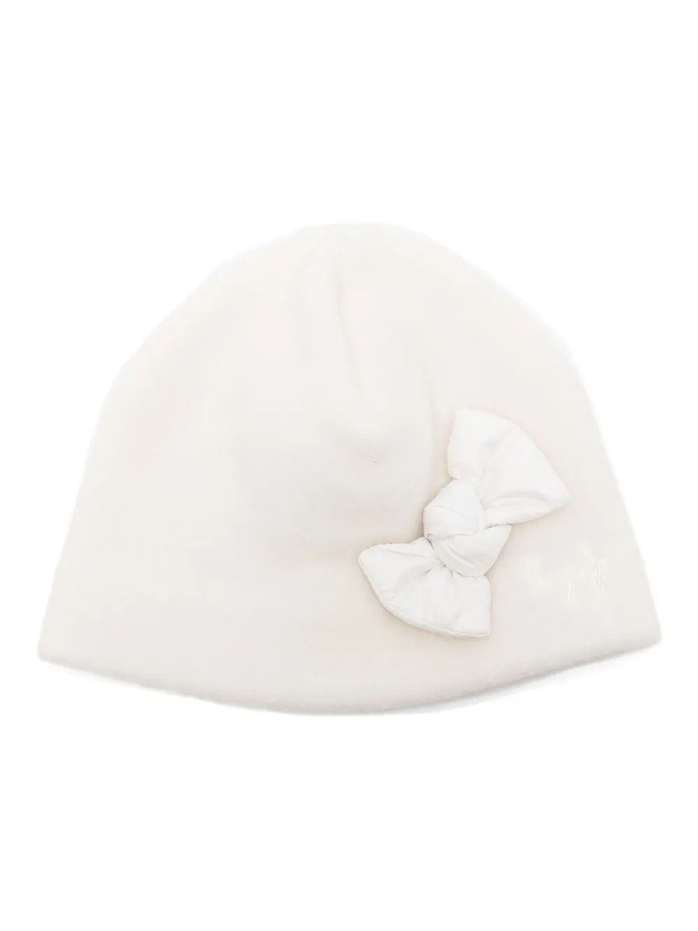 Il Gufo Bow-embellished Beanie Hat In White