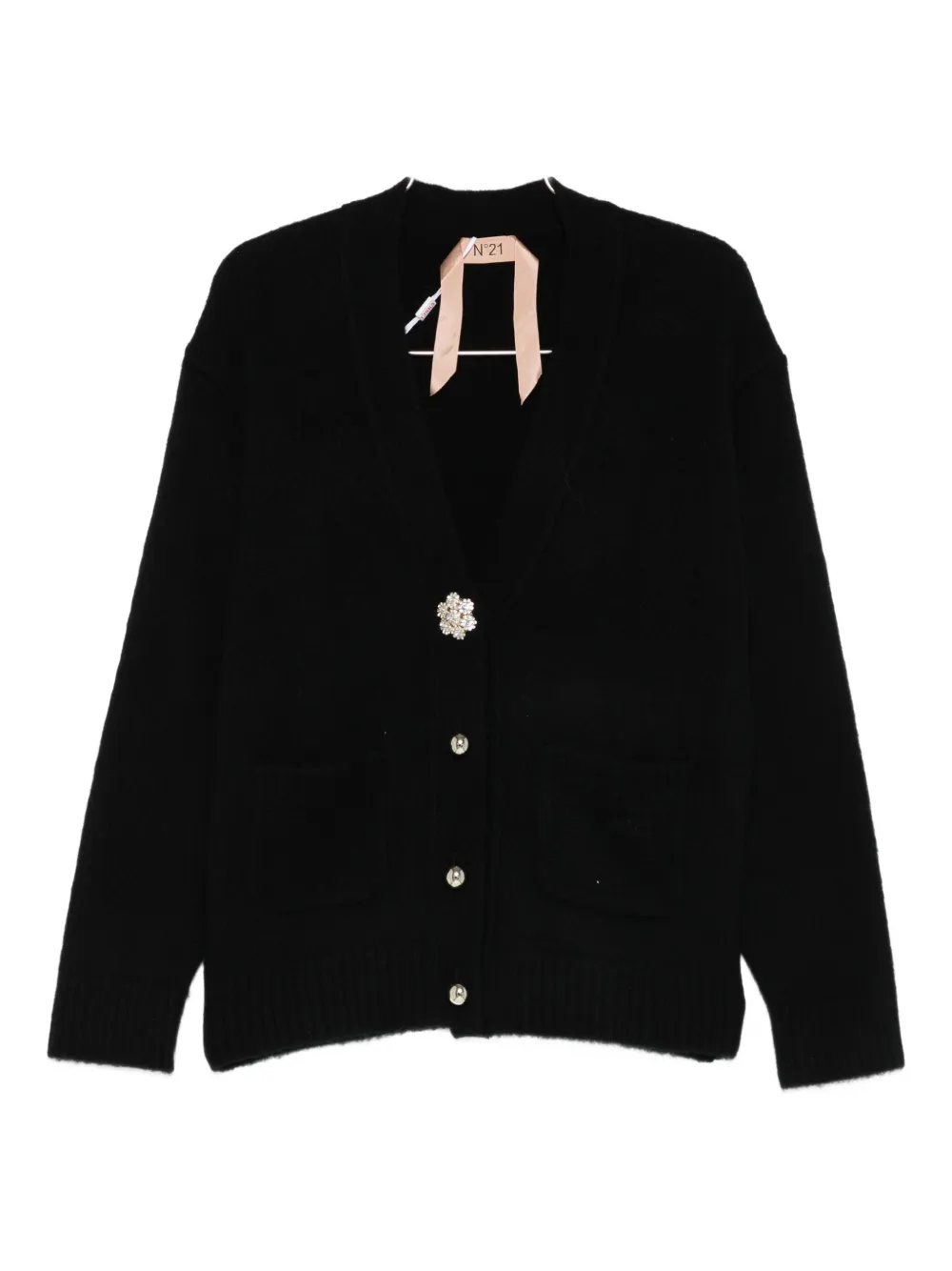 N°21 V-neck Cardigan In Black