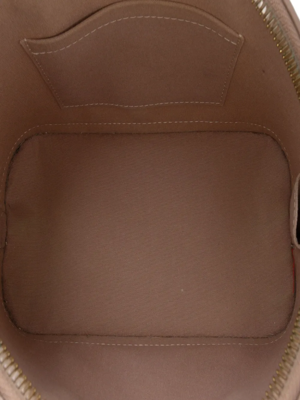 Pre-owned Louis Vuitton 2012 Monogram Vernis Alma Bb Satchel In Gold