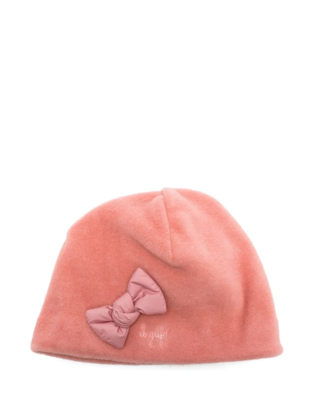 Il Gufo Kids' Bow-embellished Beanie Hat In Pink