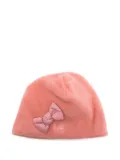 Il Gufo bow-embellished beanie hat - Pink