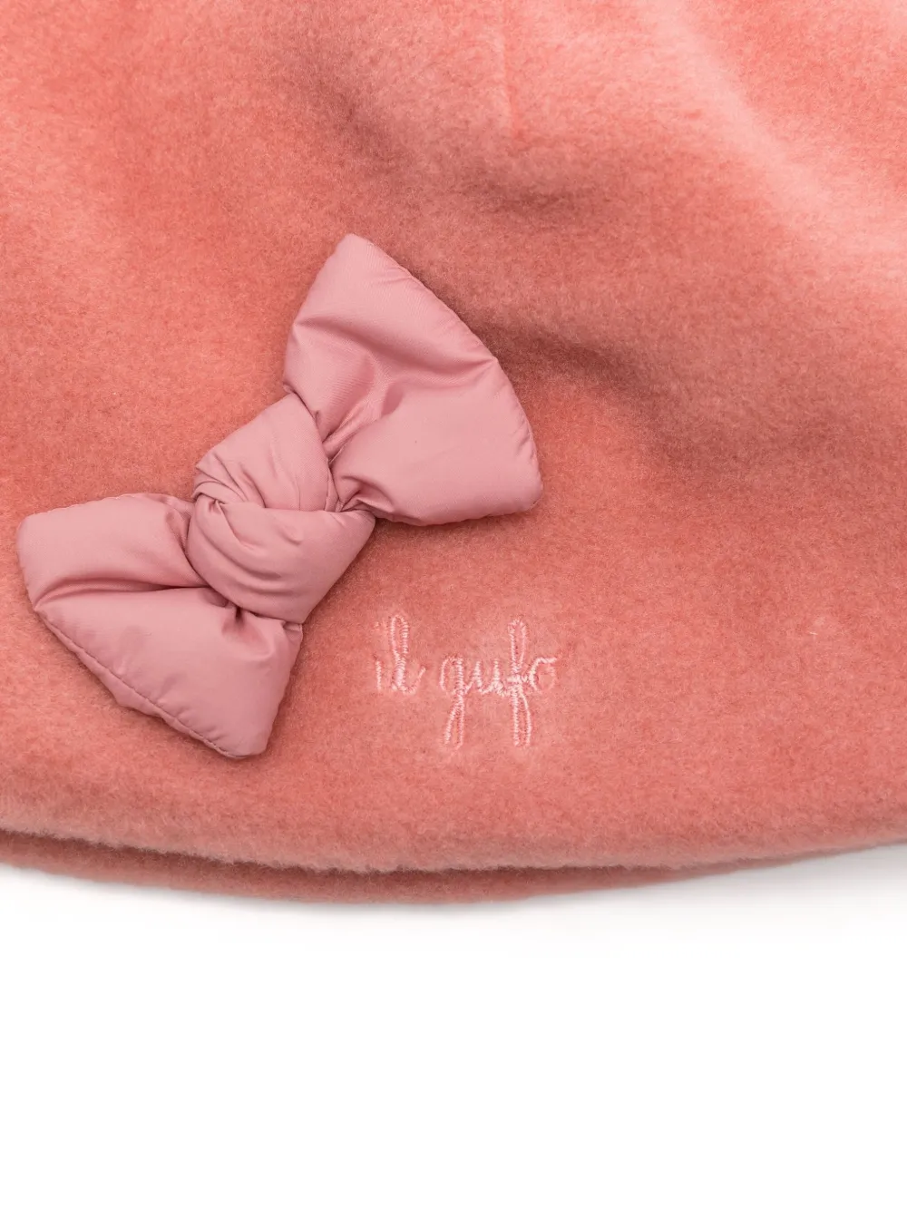 Il Gufo Bow-embellished Beanie Hat In Orange