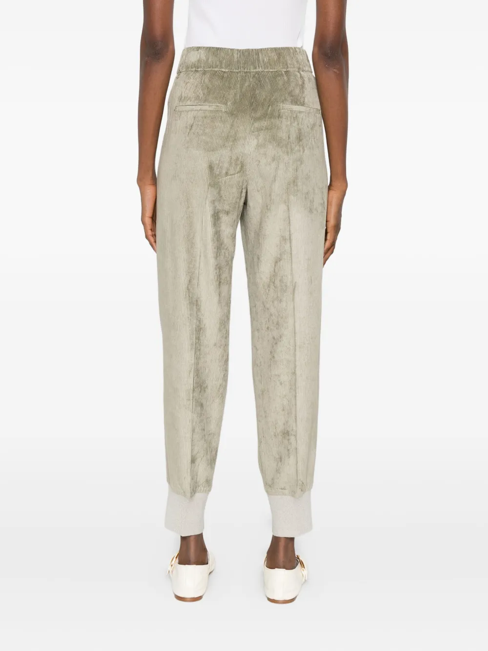 Peserico Ribfluwelen broek Grijs