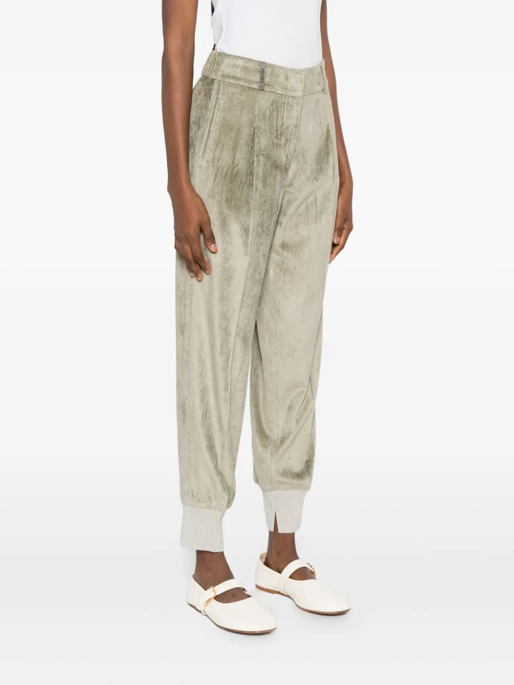 Peserico Ribfluwelen broek Grijs