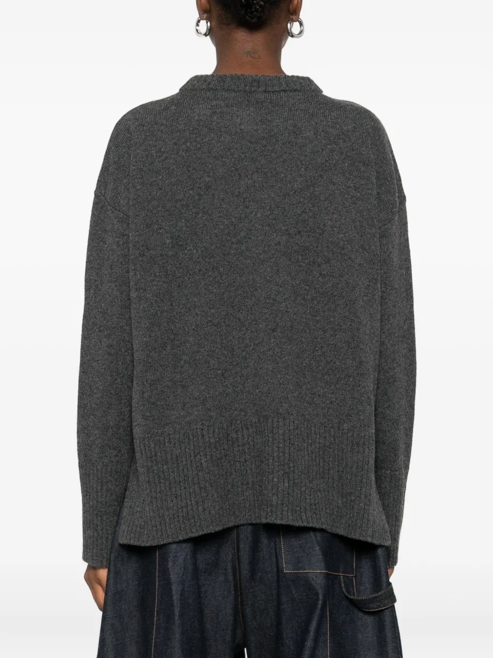 The New Society Crew-neck Sweater In Gray