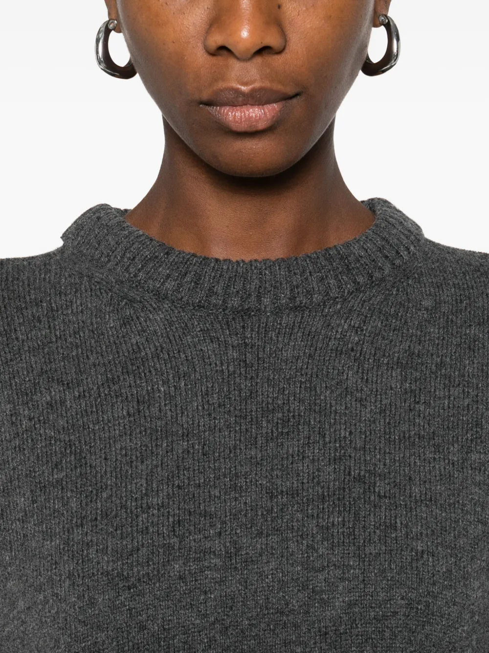 The New Society Crew-neck Sweater In Gray