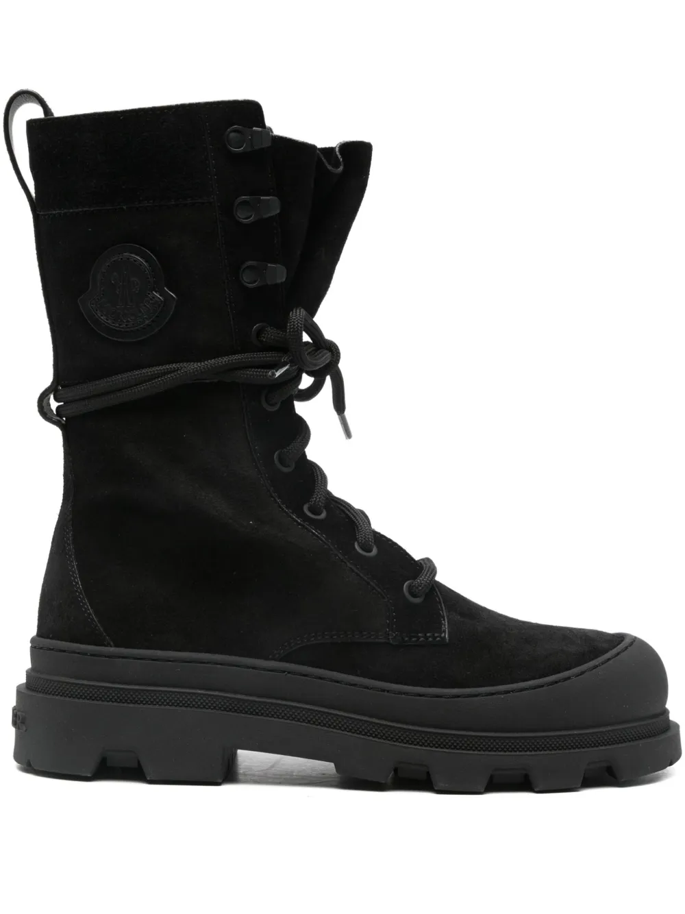 Moncler Vera lace-up logo-patch boots Zwart