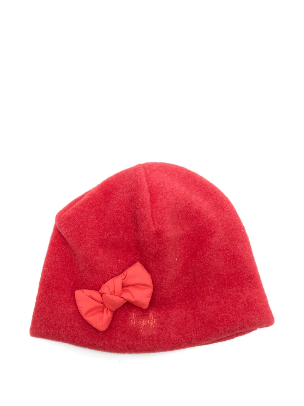 Il Gufo Kids' Bow Hat In Red