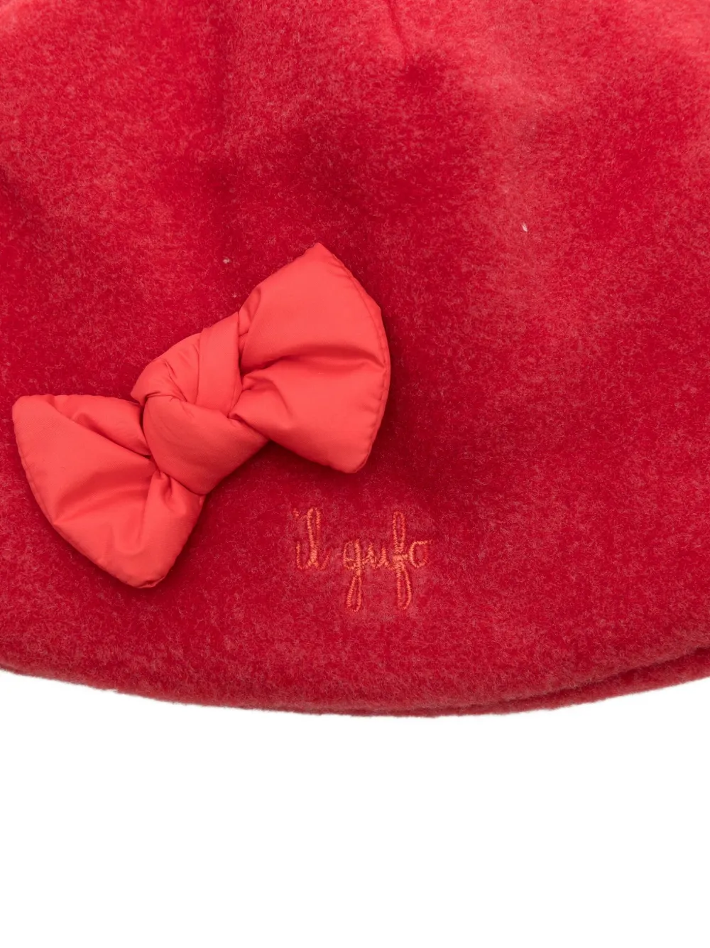 Il Gufo Hoed met strik Rood