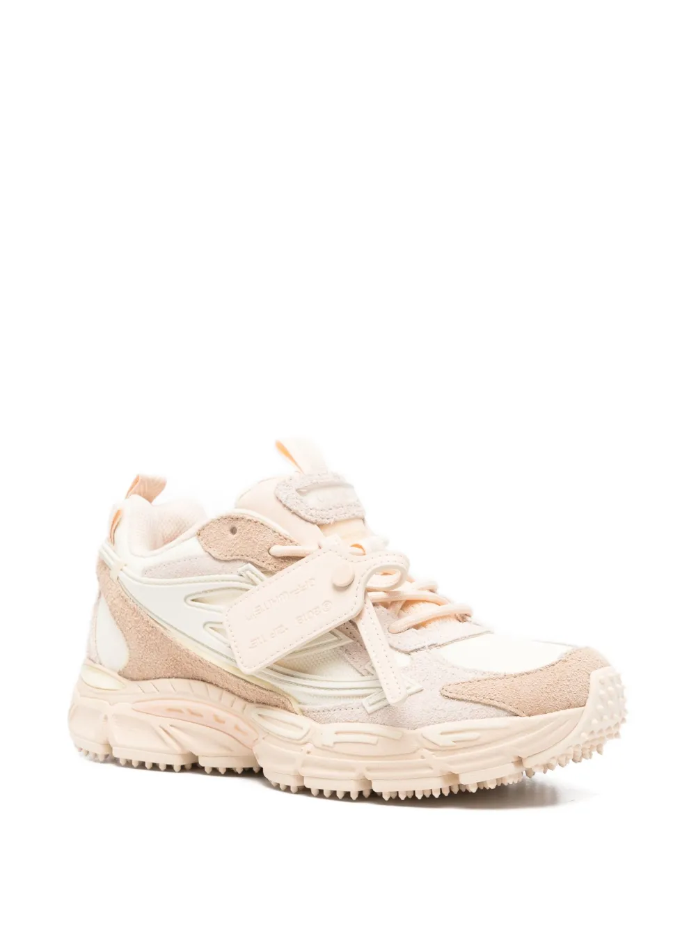 Off-White suede-panelled sneakers Beige