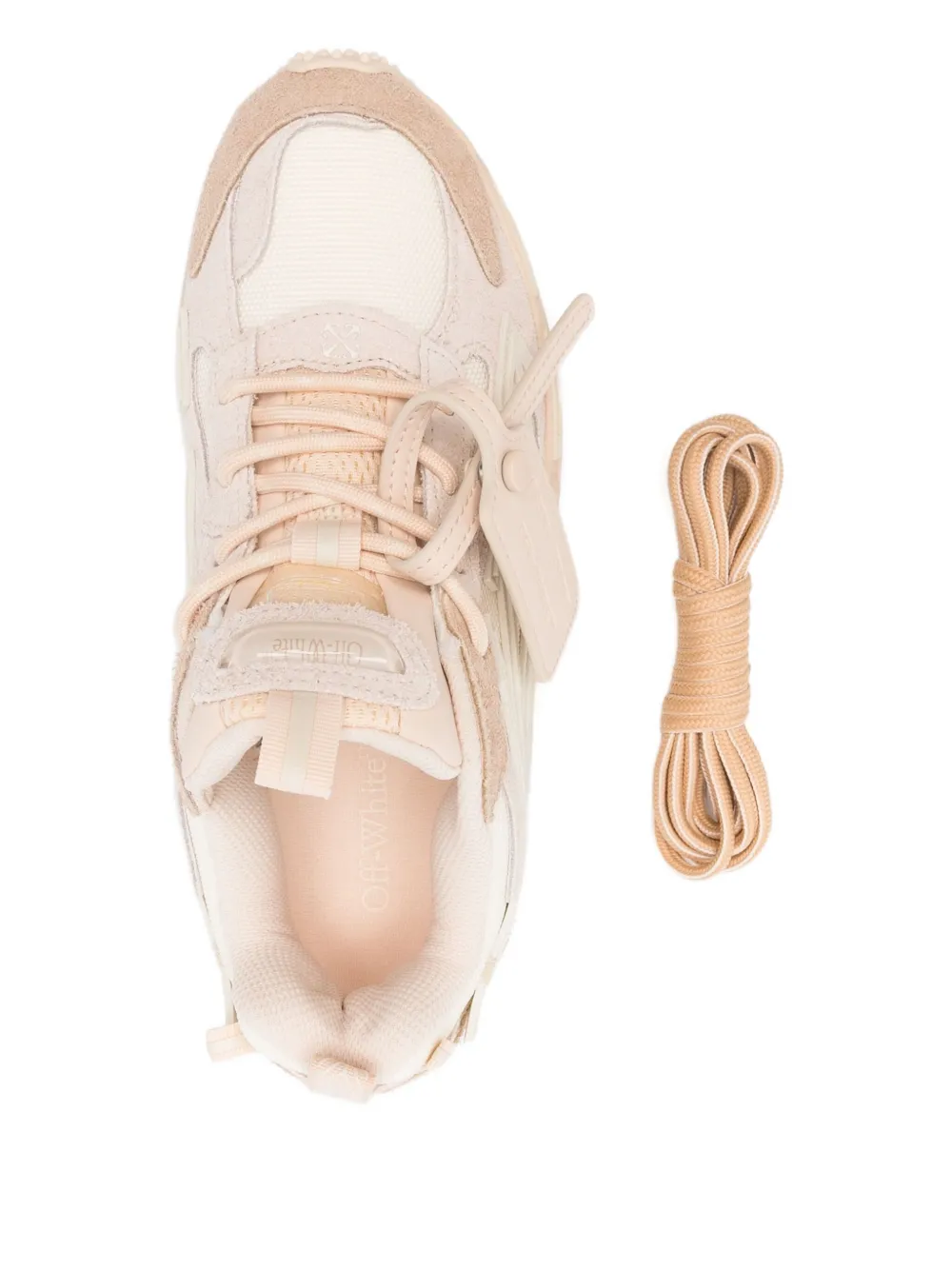 Off-White suede-panelled sneakers Beige