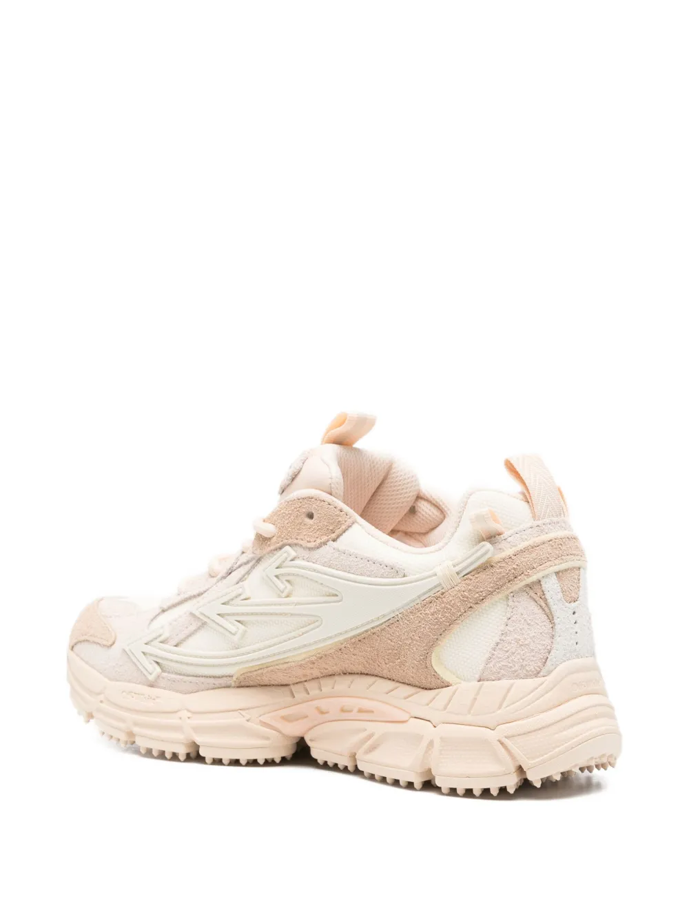Off-White suede-panelled sneakers Beige