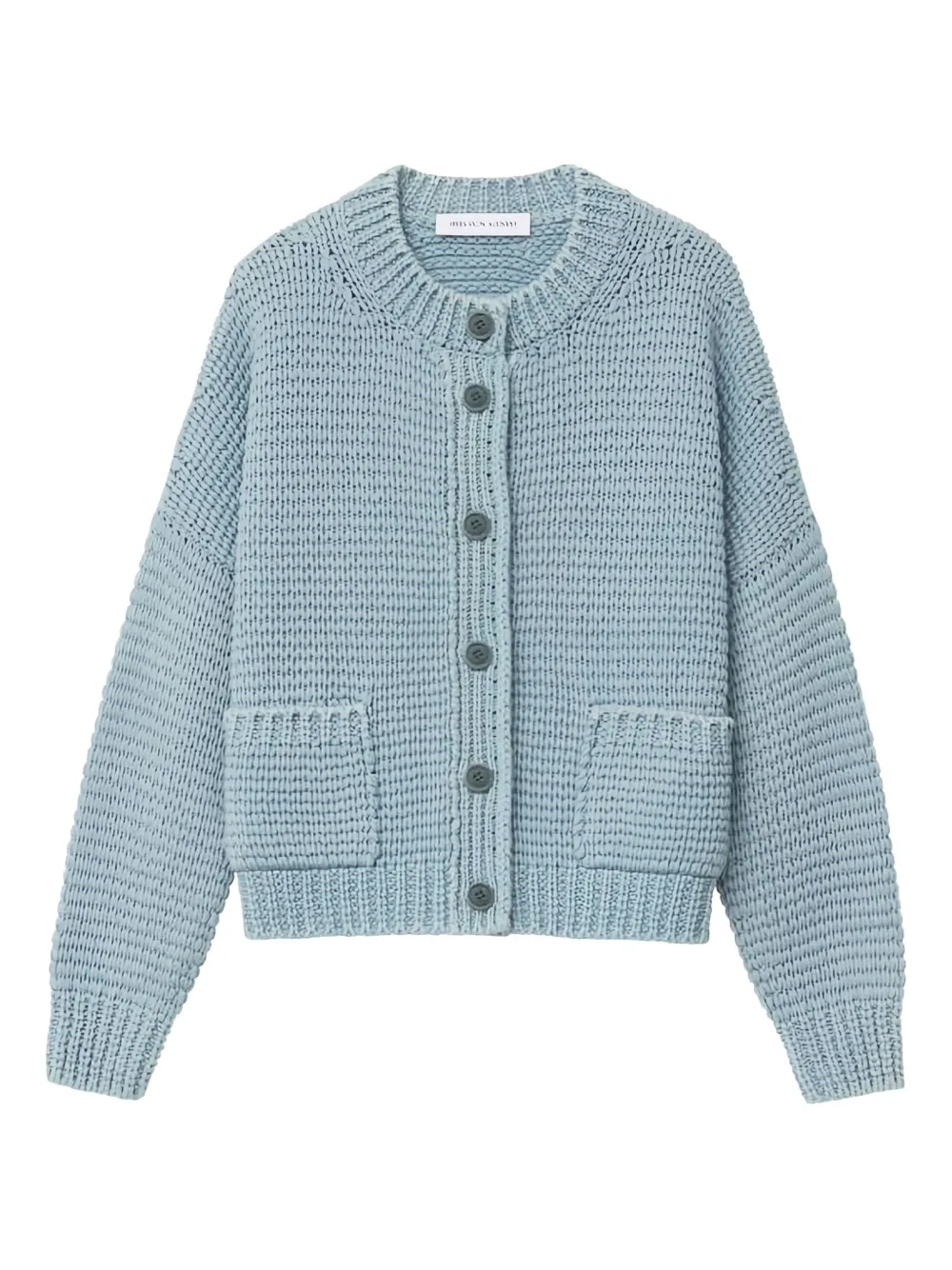 Iris Von Arnim button-fastening cardigan | Blue | Image 1