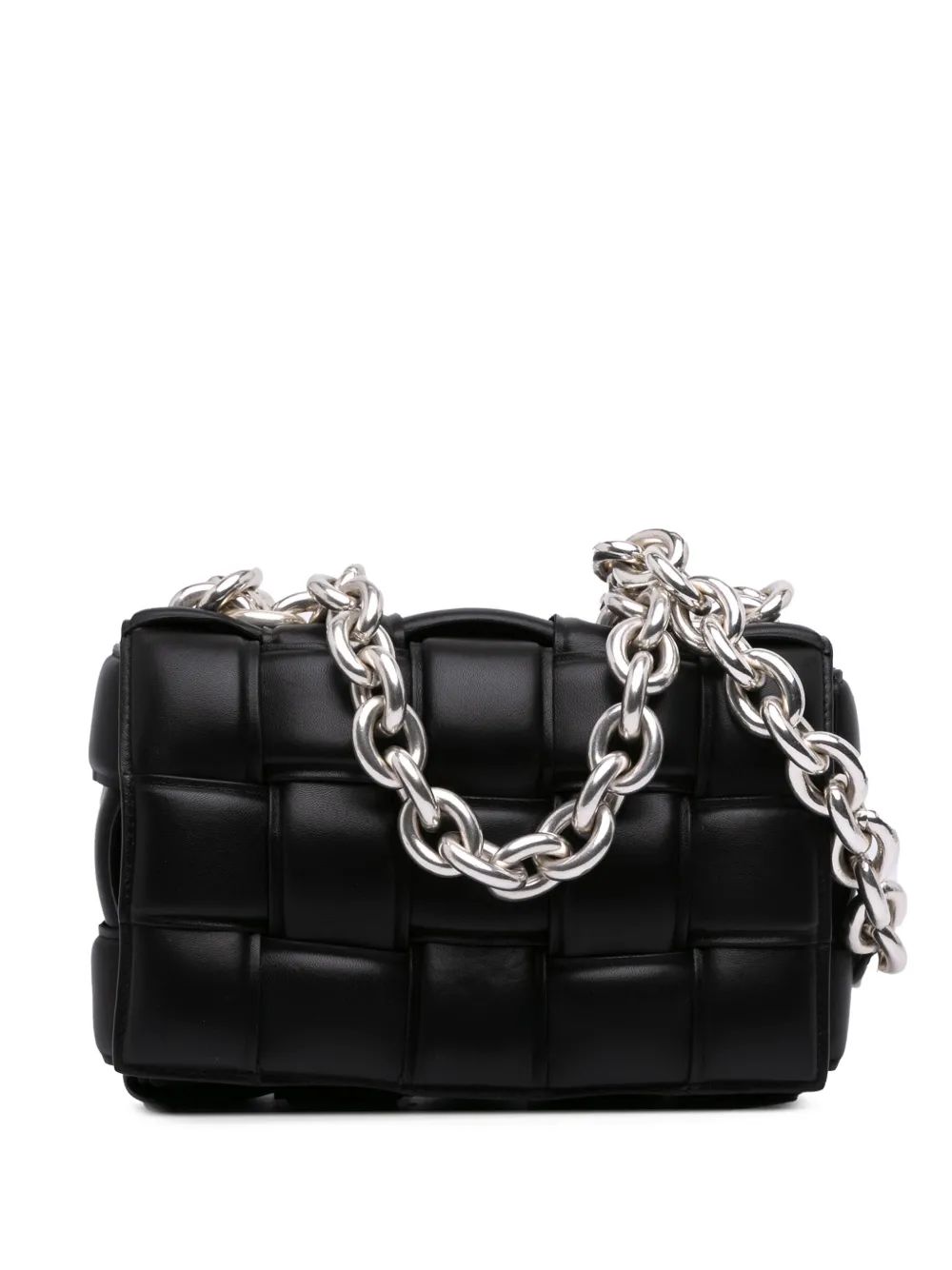 Bottega Veneta Pre-Owned 2012-2025 Nappa Intrecciato Padded Chain Cassette satchel | Black | Image 1