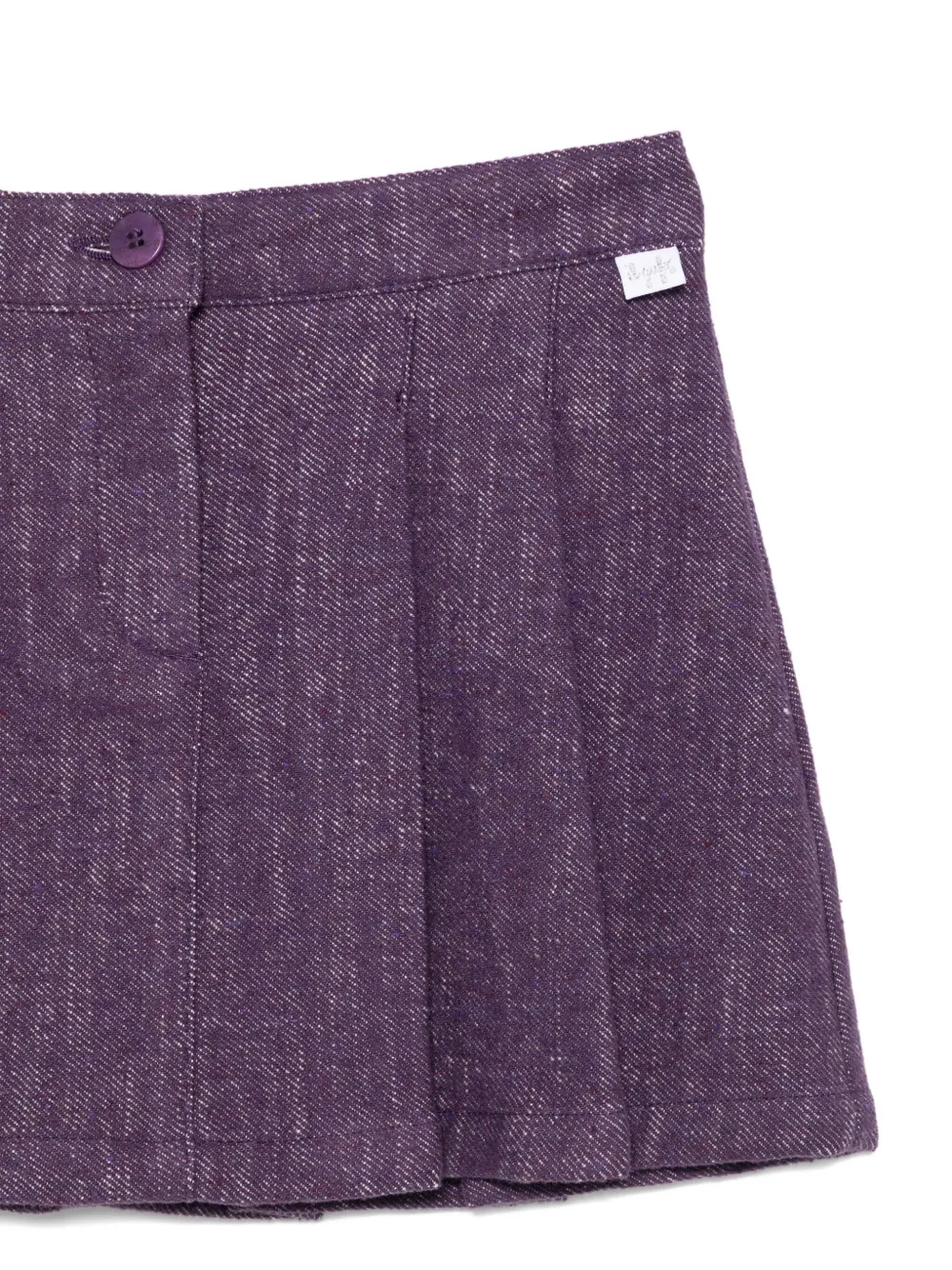Il Gufo Buttoned Pleated Skirt In Purple