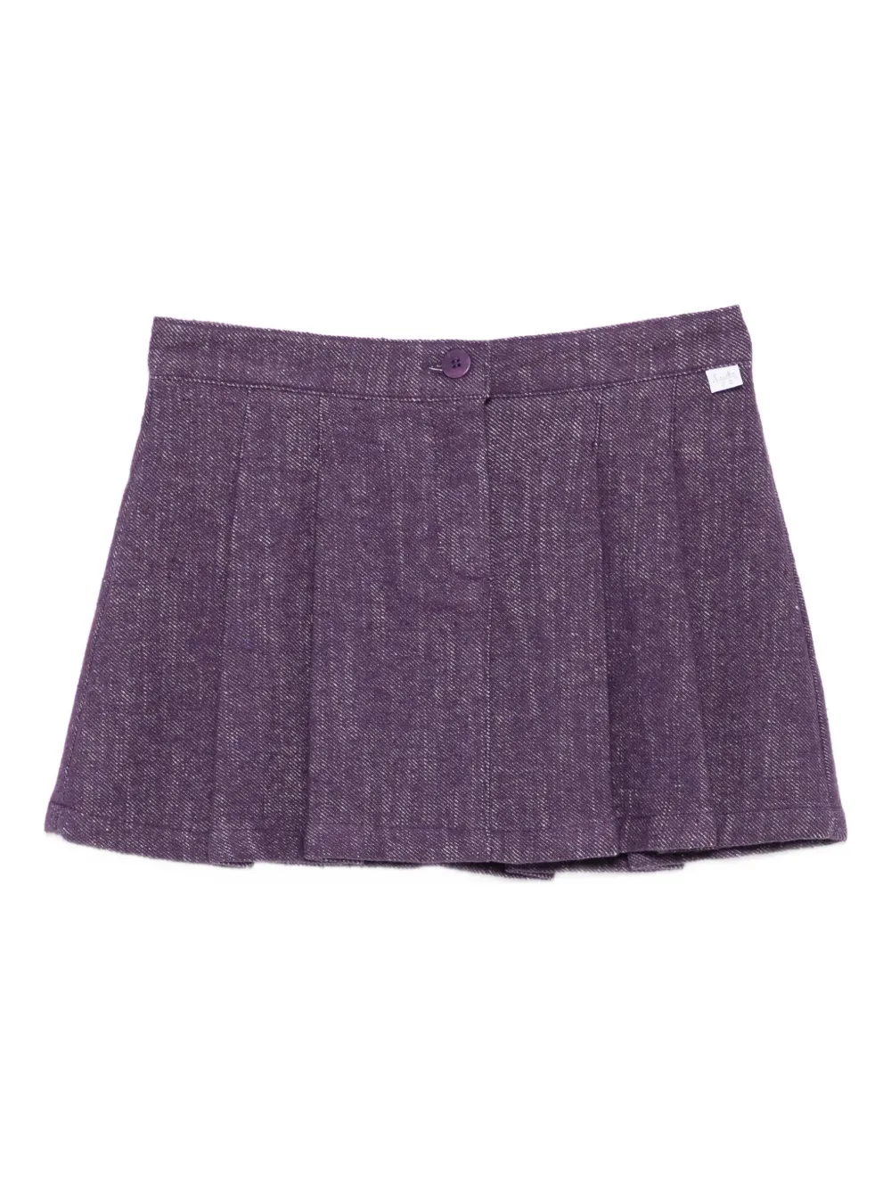 Il Gufo Buttoned Pleated Skirt In Purple
