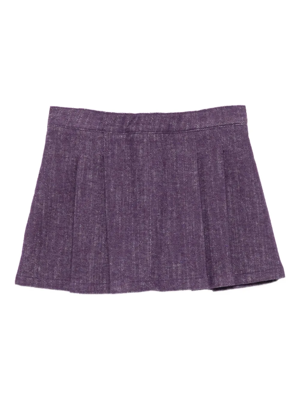 Il Gufo Buttoned Pleated Skirt In Purple