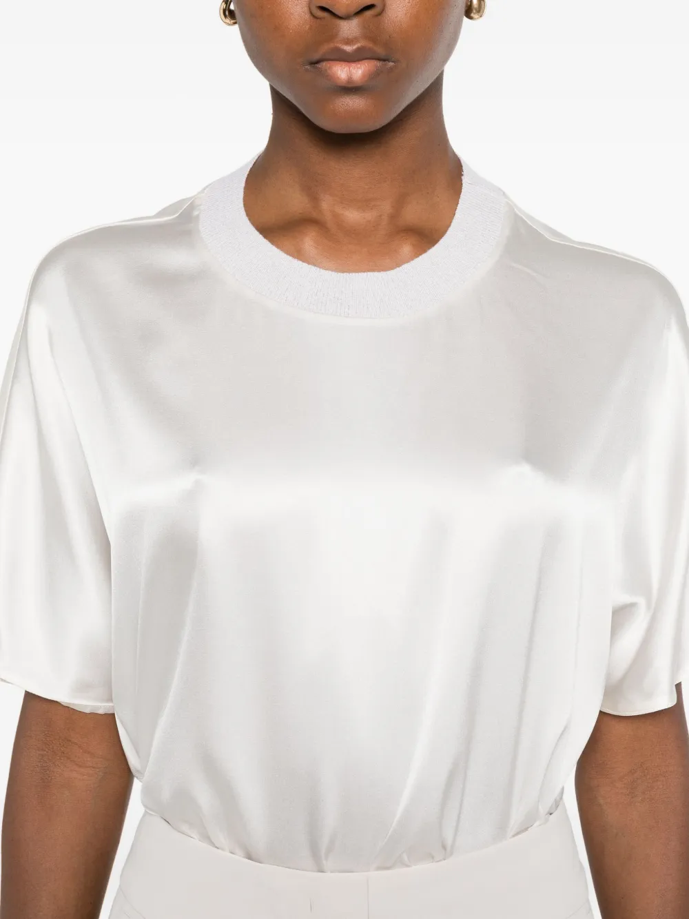 Peserico Zijden blouse Beige