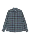 LC23 plaid-check button-up shirt - Blue
