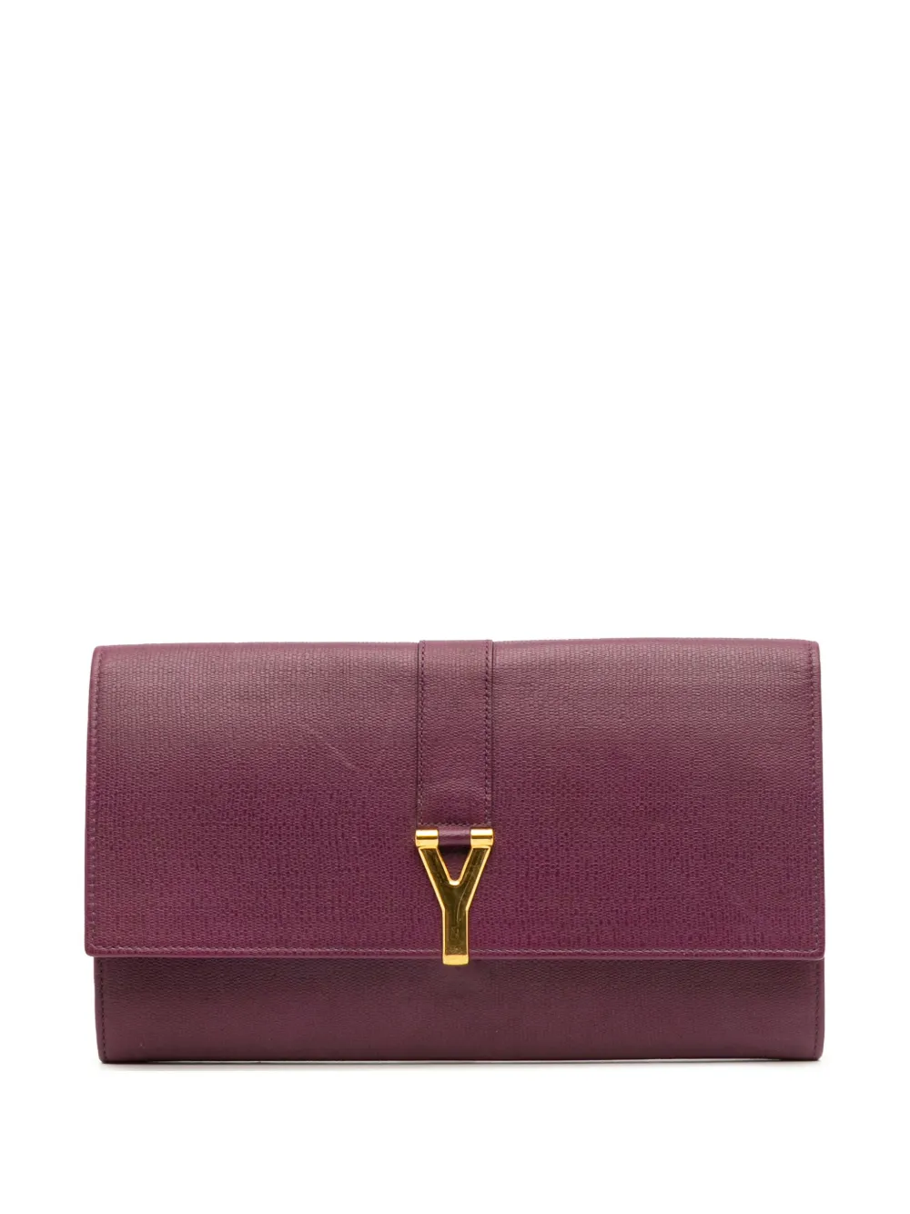 Saint Laurent Pre-Owned محفظة سفر 'شيك لاين' جلد طويلة 2000-2012 | أرجواني | Image 1