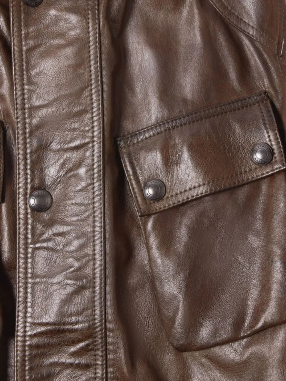 Belstaff Trialmaster Belted Leather Jacket In Brown