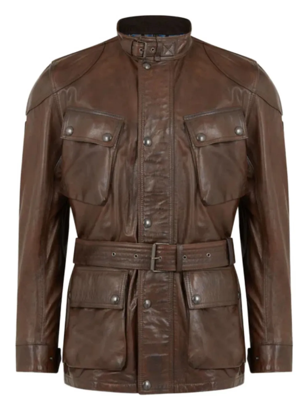 Belstaff Trialmaster belted leather jacket | Brown | Image 1