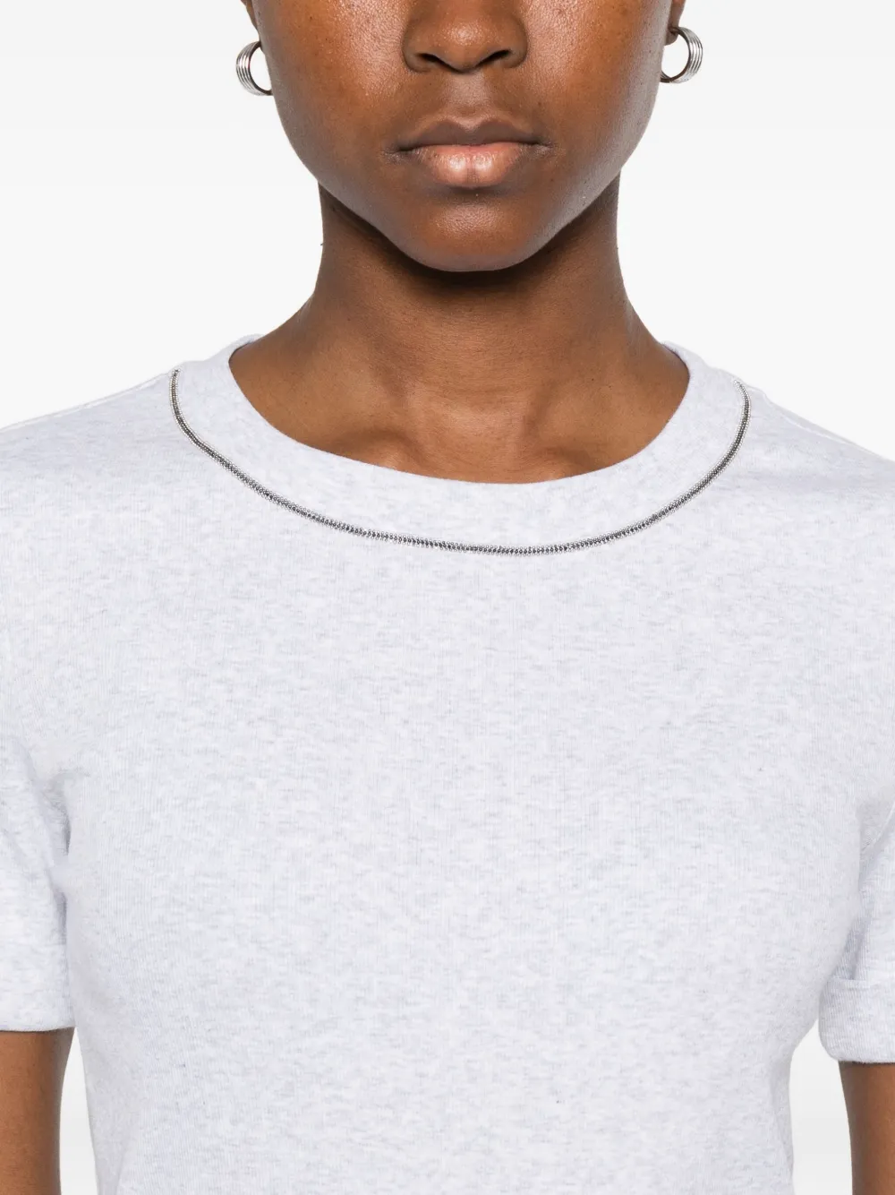 Peserico T-shirt met kettingdetail Wit