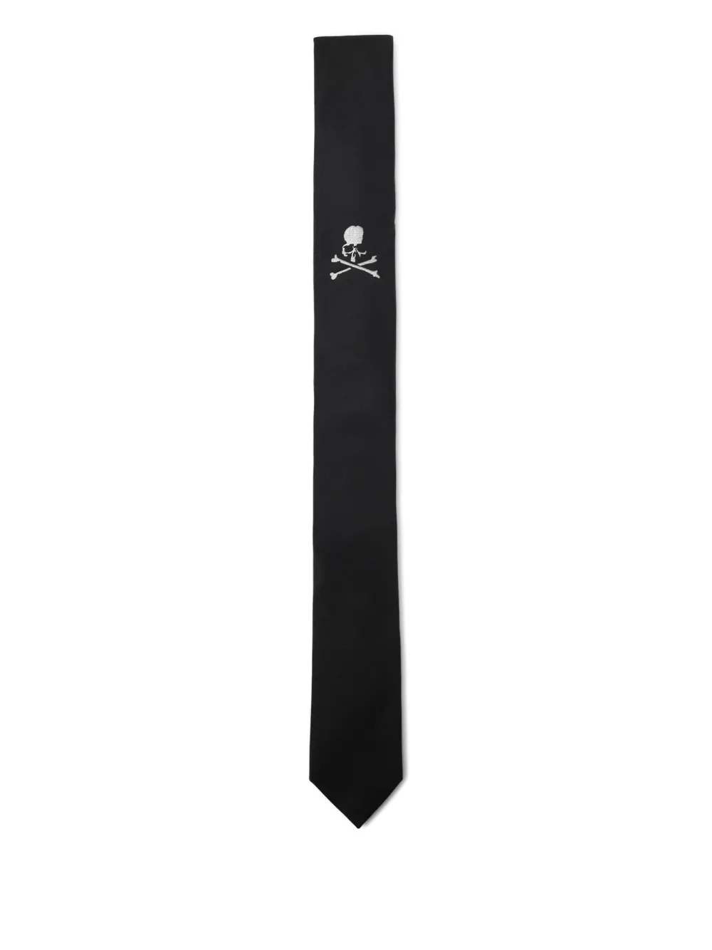 Mastermind Japan Skull And Crossbones Slim Tie In Black