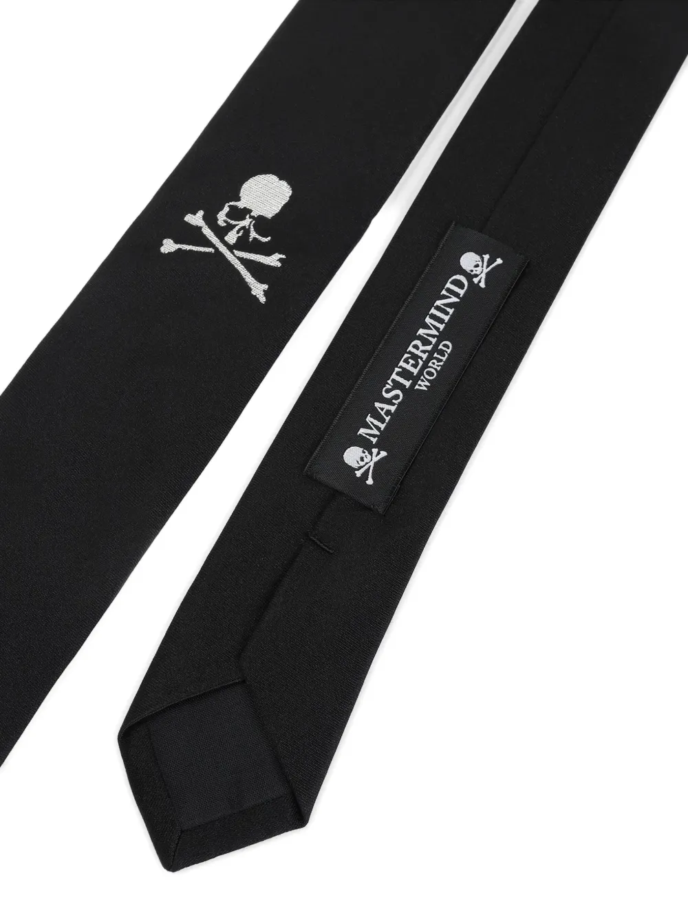 Mastermind Japan Skull And Crossbones Slim Tie In Black