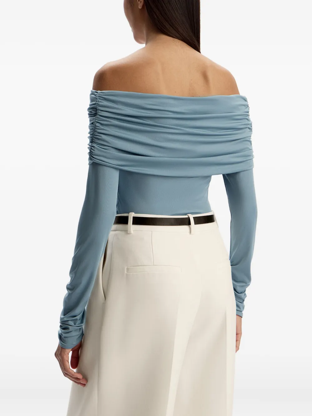 12 STOREEZ Gedrapeerde top Blauw