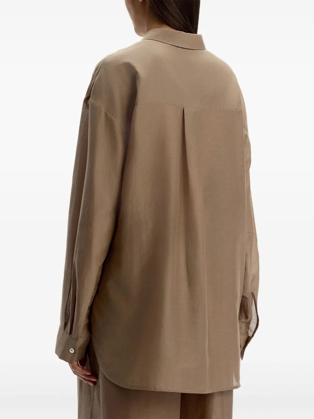 12 Storeez Mother-of-pearl Button-fastening Shirt In Brown