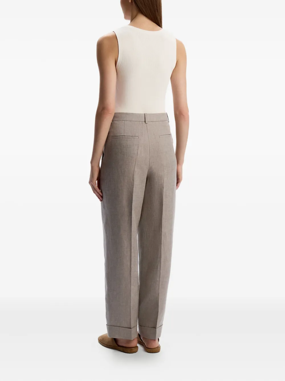 12 Storeez Pleated Trousers In Brown