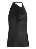12 STOREEZ halterneck cowl-neck blouse - Black