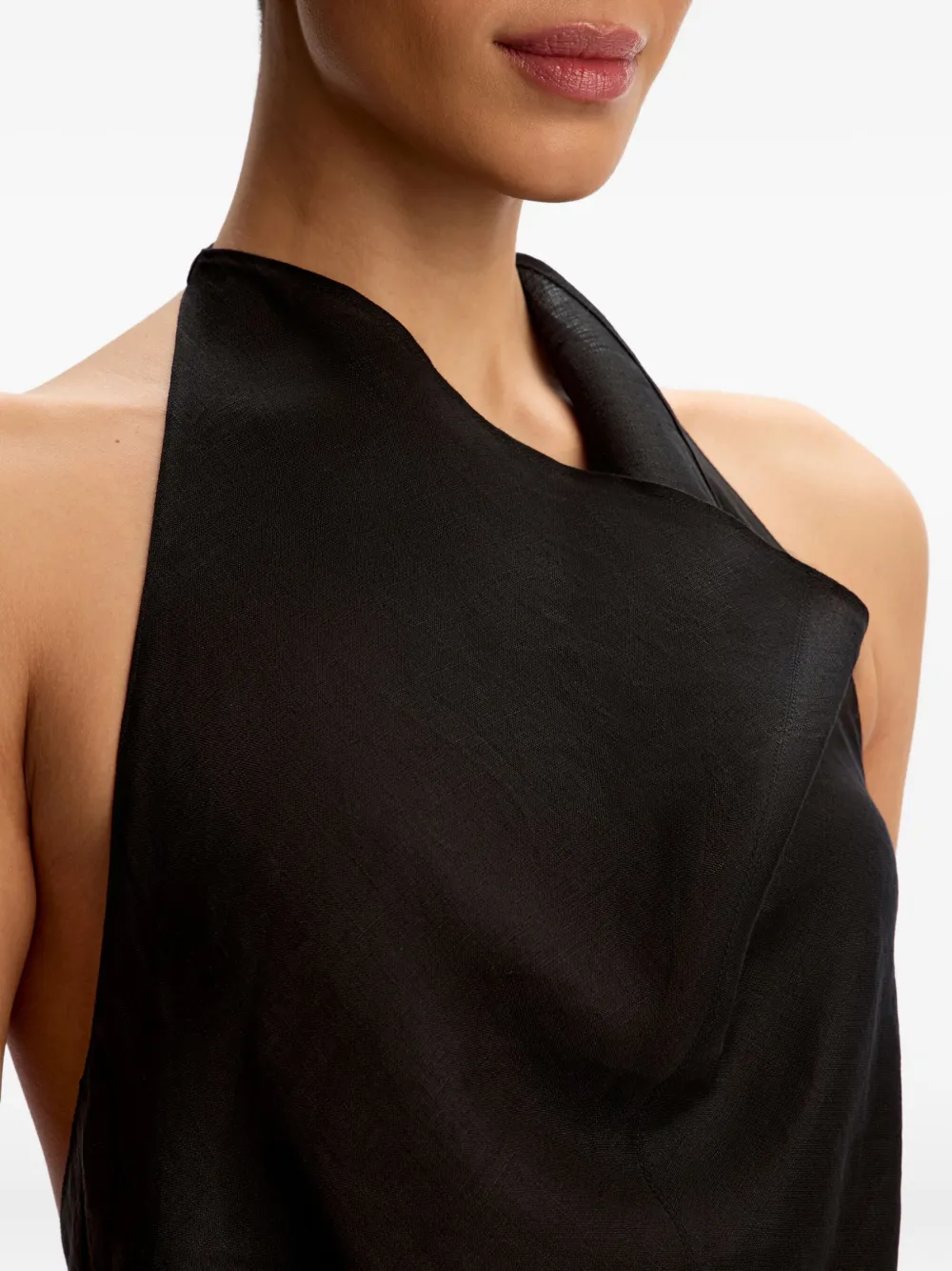 12 Storeez Halterneck Cowl-neck Blouse In Multi