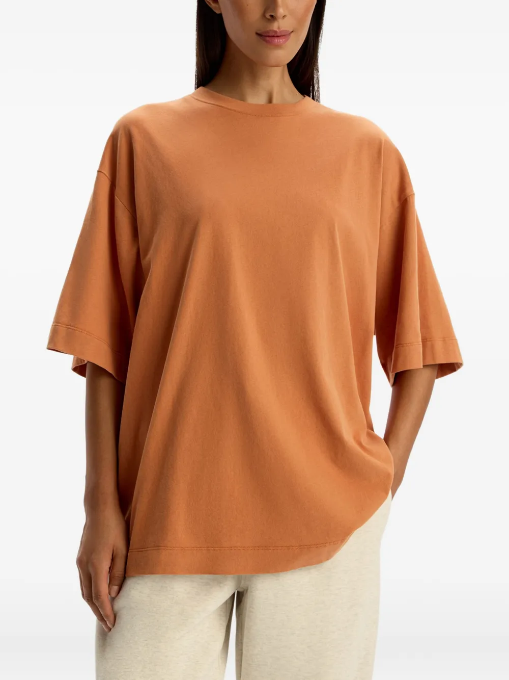 12 Storeez Cotton T-shirt In Brown