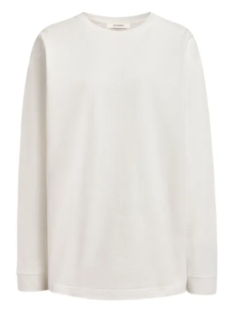 12 STOREEZ textured-cotton long-sleeve T-shirt