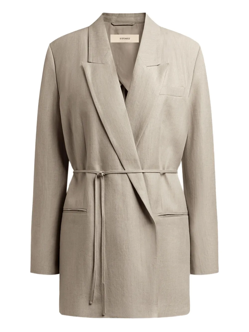 12 STOREEZ Blazer con cintura - Grigio