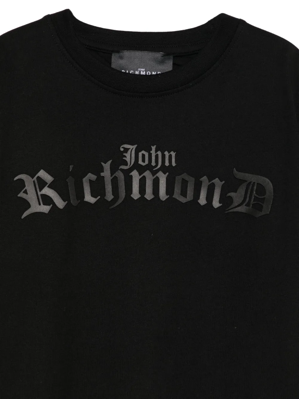 John Richmond Junior T-shirt met logoprint Zwart