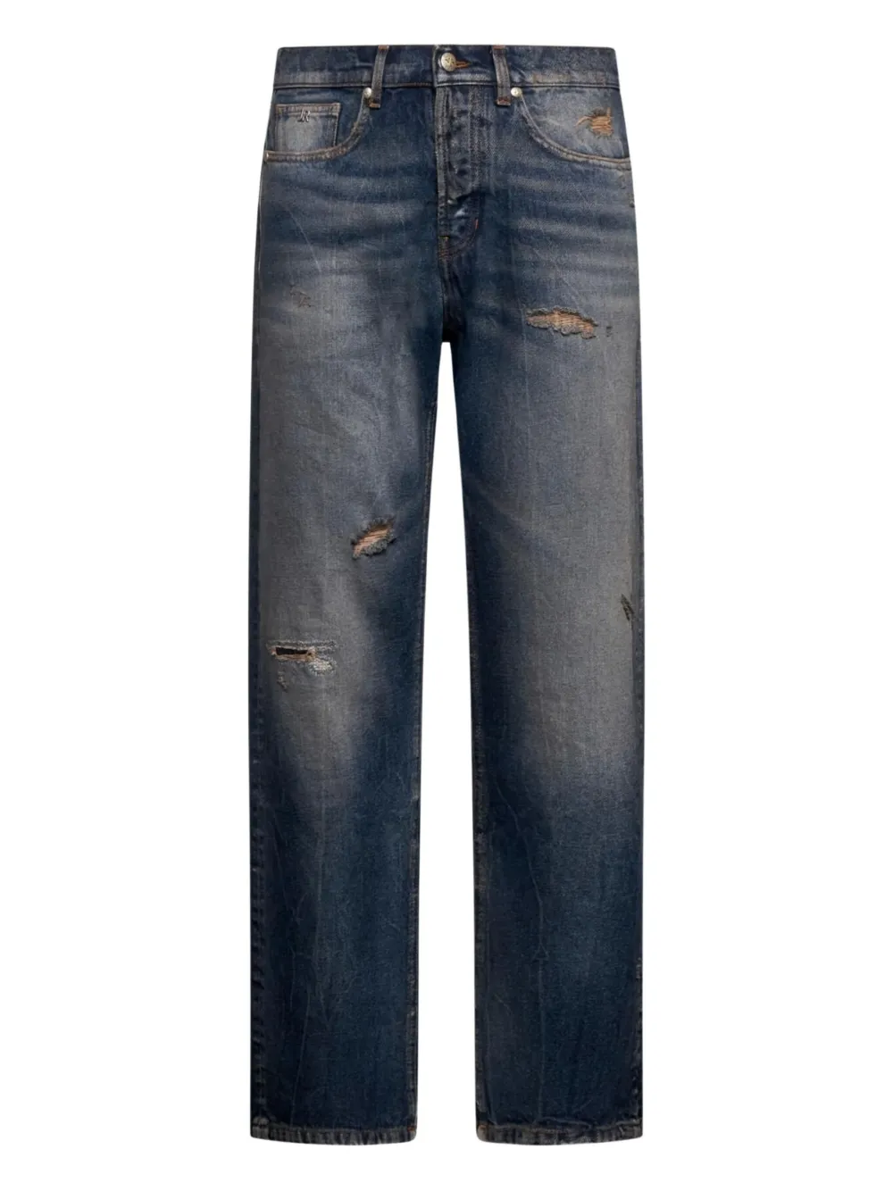 John Richmond Jeans con effetto vissuto - Blu
