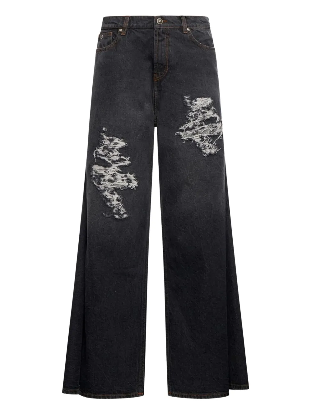 John Richmond Jeans con effetto vissuto - Blu