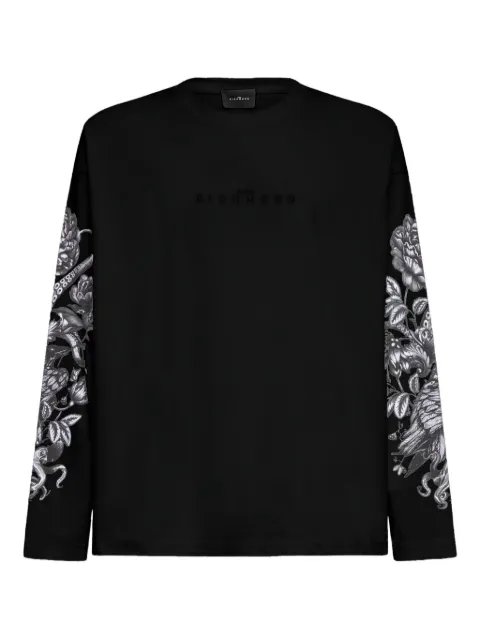 John Richmond floral-print long-sleeve T-shirt